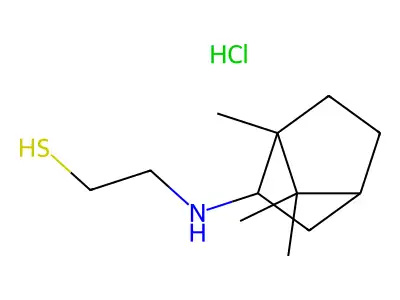 Ethanethiol, 2-(2-bornylamino)-, hydrochloride structure