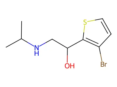 Ethanol, 1-(3-bromo-2-thienyl)-2-isopropylamino- structure