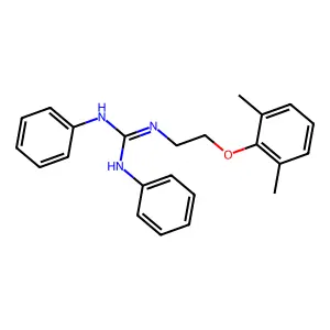 Guanidine, 1,2-diphenyl-3-(2-(2,6-xylyloxy)ethyl)- structure