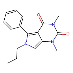 1,3-Dimethyl-5-phenyl-6-propylpyrrolo[3,4-d]pyrimidine-2,4-dione structure