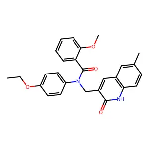 N-(4-ethoxyphenyl)-2-methoxy-N-[(6-methyl-2-oxo-1H-quinolin-3-yl)methyl]benzamide structure