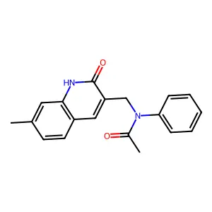 N-[(7-methyl-2-oxo-1H-quinolin-3-yl)methyl]-N-phenylacetamide structure