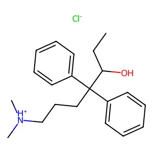 3-Heptanol, 7-(dimethylamino)-4,4-diphenyl-, hydrochloride structure