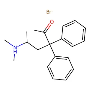 2-Hexanone, 5-(dimethylamino)-3,3-diphenyl-, hydrobromide structure
