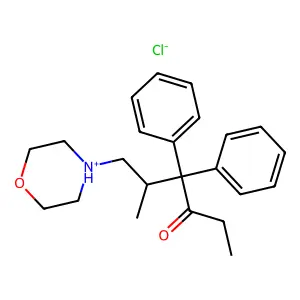 3-Hexanone, 4,4-diphenyl-5-methyl-6-morpholino-, hydrochloride structure