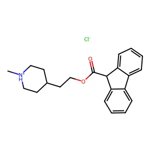 Fluorene-9-carboxylic acid, 2-(1-methyl-4-piperidyl)ethyl ester, hydrochloride structure