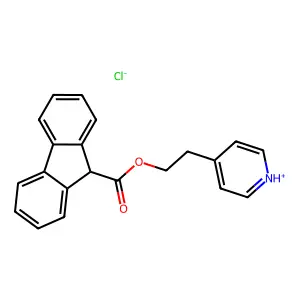 2-(Pyridin-4-yl)ethyl 9H-fluorene-9-carboxylate--hydrogen chloride (1/1) structure