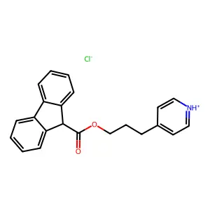 3-(Pyridin-4-yl)propyl 9H-fluorene-9-carboxylate--hydrogen chloride (1/1) structure