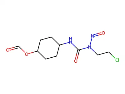 N-(2-Chloroethyl)-N'-(4-(formyloxy)cyclohexyl)-N-nitrosocarbamimidic acid structure