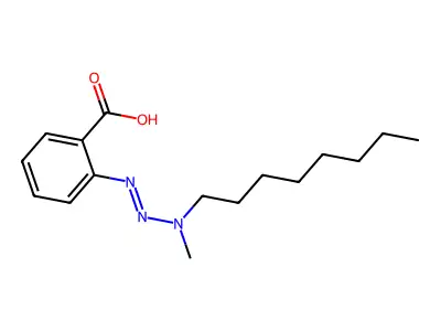 2-(3-甲基-3-辛基-1-三氮烯基)苯甲酸 structure