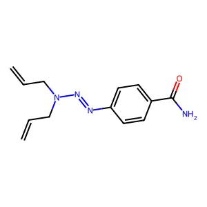 4-[(1E)-3,3-Di(prop-2-en-1-yl)triaz-1-en-1-yl]benzamide structure
