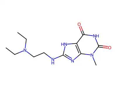 8-{[2-(Diethylamino)ethyl]amino}-3-methyl-1,3,7-trihydropurine-2,6-dione structure