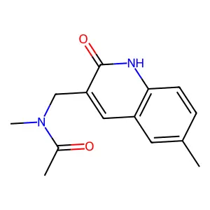 N-methyl-N-[(6-methyl-2-oxo-1H-quinolin-3-yl)methyl]acetamide structure