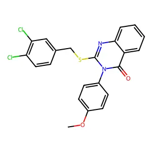 2-((3,4-Dichlorobenzyl)thio)-3-(4-methoxyphenyl)-4(3H)-quinazolinone structure