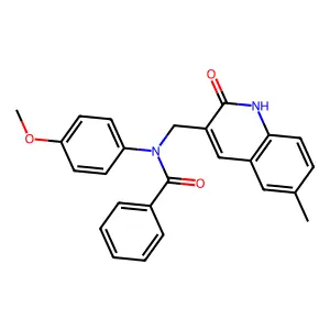 N-(4-methoxyphenyl)-N-[(6-methyl-2-oxo-1H-quinolin-3-yl)methyl]benzamide structure