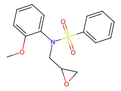N-(2-methoxyphenyl)-N-(oxiran-2-ylmethyl)benzenesulfonamide structure