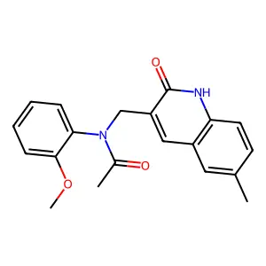 N-(2-methoxyphenyl)-N-[(6-methyl-2-oxo-1H-quinolin-3-yl)methyl]acetamide structure