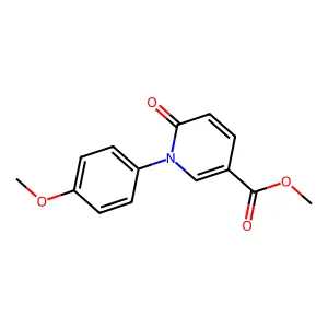 Methyl 1-(4-methoxyphenyl)-6-oxo-1,6-dihydropyridine-3-carboxylate structure