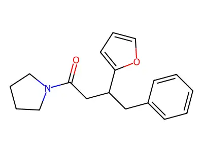 3-(Furan-2-yl)-4-phenyl-1-pyrrolidin-1-ylbutan-1-one structure