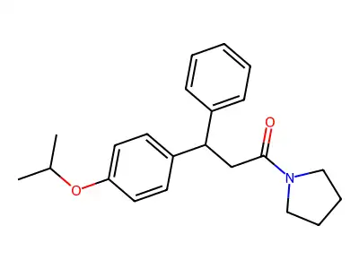 3-Phenyl-3-(4-propan-2-yloxyphenyl)-1-pyrrolidin-1-ylpropan-1-one structure