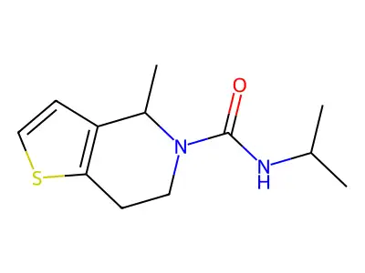 4-methyl-N-propan-2-yl-6,7-dihydro-4H-thieno[3,2-c]pyridine-5-carboxamide structure