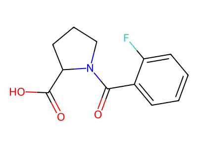 1-(2-Fluoro-benzoyl)-pyrrolidine-2-carboxylic acid structure