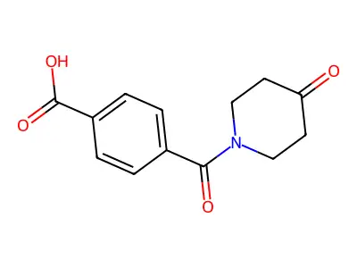 4-(4-oxopiperidine-1-carbonyl)benzoic Acid structure