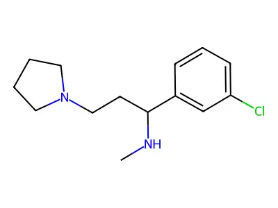 [1-(3-Chloro-phenyl)-3-pyrrolidin-1-yl-propyl]-methyl-amine structure