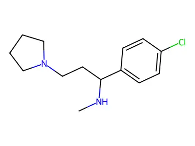 [1-(4-Chloro-phenyl)-3-pyrrolidin-1-yl-propyl]-methyl-amine structure