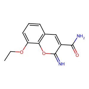 8-ethoxy-2-imino-2H-chromene-3-carboxamide structure