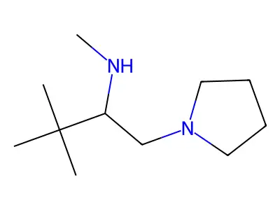 (2,2-Dimethyl-1-pyrrolidin-1-ylmethyl-propyl)-methyl-amine structure