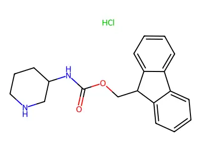 (9H-Fluoren-9-yl)methyl piperidin-3-ylcarbamate--hydrogen chloride (1/1) structure