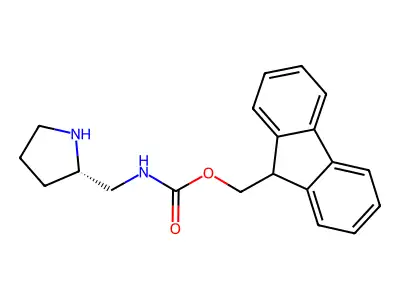 S-2-(Fmoc-aminomethyl)pyrrolidine structure
