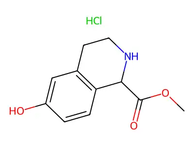 Methyl 6-hydroxy-1,2,3,4-tetrahydroisoquinoline-1-carboxylate Hydrochloride structure