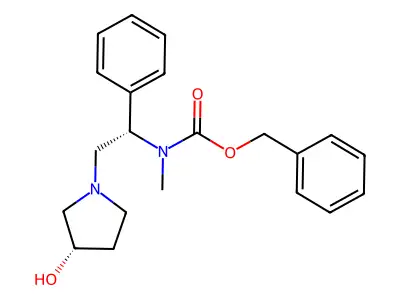 (2S,3'S)-[2-(3-HYDROXY-PYRROLIDIN-1-YL)-1-PHENYL-ETHYL]-METHYL-CARBAMIC ACID BENZYL ESTER structure