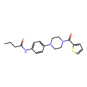 N-{4-[4-(Thiophene-2-carbonyl)-piperazin-1-yl]-phenyl}-butyramide structure