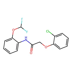 2-(2-chlorophenoxy)-N-[2-(difluoromethoxy)phenyl]acetamide structure