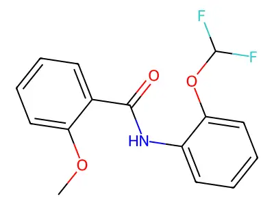 N-[2-(difluoromethoxy)phenyl]-2-methoxybenzamide structure