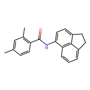 N-(1,2-dihydroacenaphthylen-5-yl)-2,4-dimethylbenzamide structure
