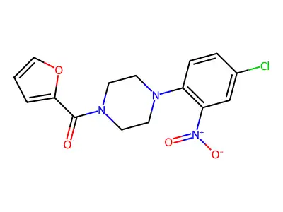 [4-(4-Chloro-2-nitrophenyl)piperazin-1-yl](furan-2-yl)methanone structure