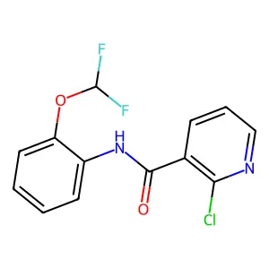 2-chloro-N-[2-(difluoromethoxy)phenyl]pyridine-3-carboxamide structure
