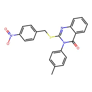 3-(4-Methylphenyl)-2-((4-nitrobenzyl)thio)-4(3H)-quinazolinone structure