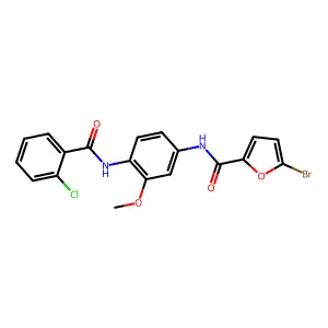 5-bromo-N-{4-[(2-chlorobenzoyl)amino]-3-methoxyphenyl}-2-furamide structure