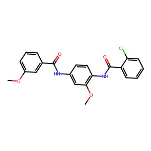 2-chloro-N-[2-methoxy-4-[(3-methoxybenzoyl)amino]phenyl]benzamide structure