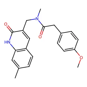 2-(4-methoxyphenyl)-N-methyl-N-[(7-methyl-2-oxo-1H-quinolin-3-yl)methyl]acetamide structure