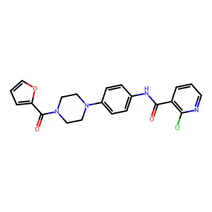 2-Chloro-N-{4-[4-(furan-2-carbonyl)piperazin-1-YL]phenyl}pyridine-3-carboxamide structure