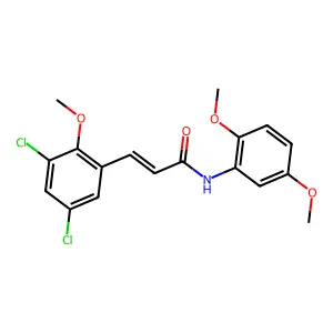 (E)-3-(3,5-dichloro-2-methoxyphenyl)-N-(2,5-dimethoxyphenyl)prop-2-enamide structure