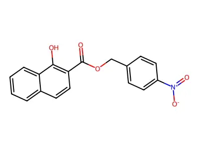 (4-Nitrophenyl)methyl 1-hydroxynaphthalene-2-carboxylate structure