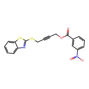 4-(1,3-Benzothiazol-2-ylsulfanyl)but-2-ynyl 3-nitrobenzoate structure