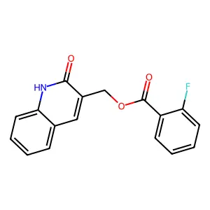 (2-oxo-1H-quinolin-3-yl)methyl 2-fluorobenzoate structure